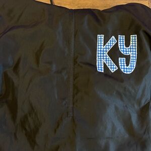 Black Pullover with Blue Gingham 'ky' Patch